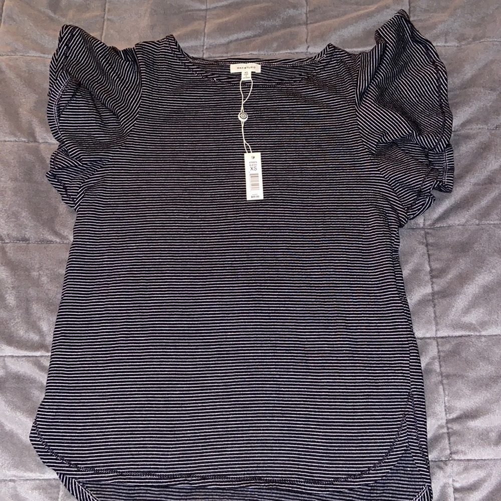 Max Studio Striped Shirt, Sz XS